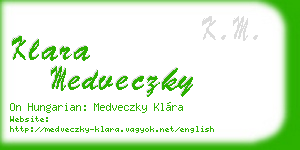 klara medveczky business card