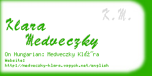 klara medveczky business card